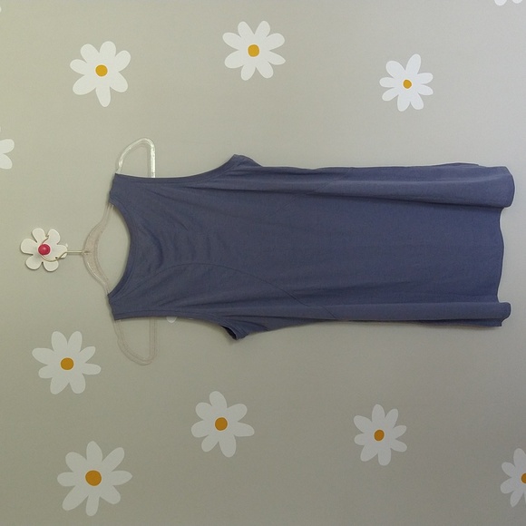 Old Navy Sleeveless UtraLite Hi-Lo Tunic T-Shirt In Blue Dusk - Picture 9 of 10